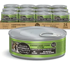 Dave's Pet Food Farmyard Fowl Stew Grain-Free Canned Wet Cat Food, 5.5-oz can, case of 24