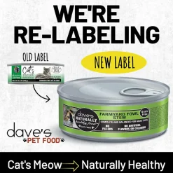 Dave's Pet Food Farmyard Fowl Stew Grain-Free Canned Wet Cat Food, 5.5-oz can, case of 24