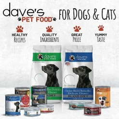 Dave's Pet Food 95% Premium Chicken & Beef Pate Limited Ingredient Grain-Free Canned Wet Dog Food, 13-oz can, case of 12