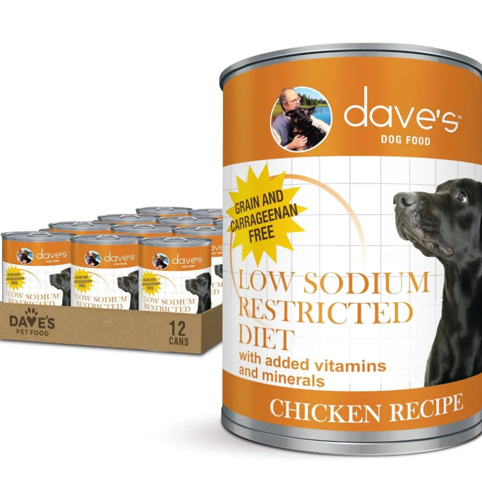 Dave's Pet Food Restricted Diet Sodium Chicken Recipe Wet Dog Food (13.2 oz, case of 12 cans)