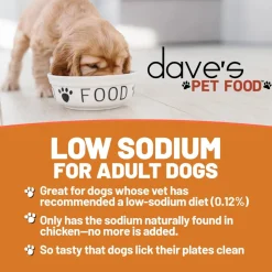 Dave's Pet Food Restricted Diet Sodium Chicken Recipe Wet Dog Food (13.2 oz, case of 12 cans)