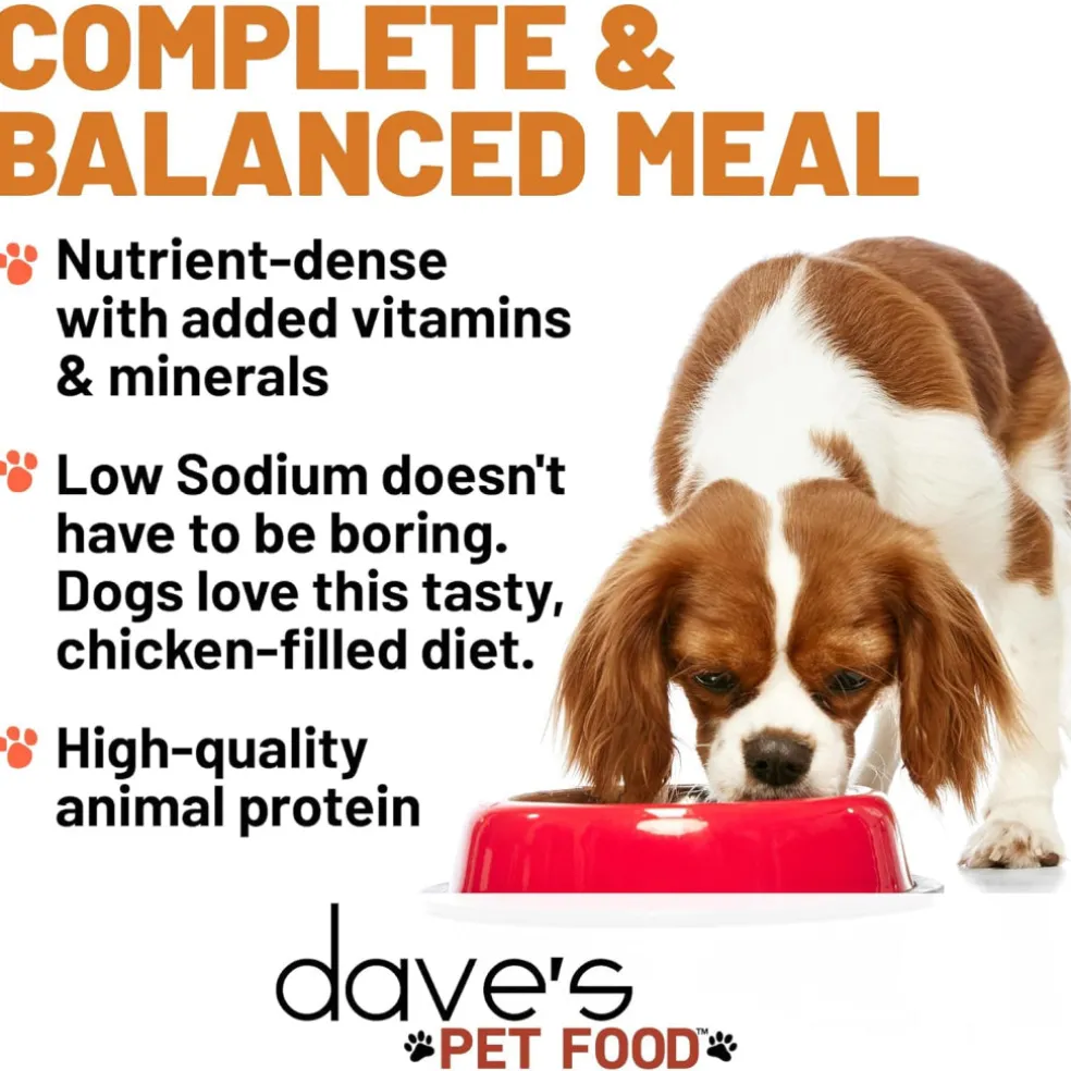 Dave's Pet Food Restricted Diet Sodium Chicken Recipe Wet Dog Food (13.2 oz, case of 12 cans)
