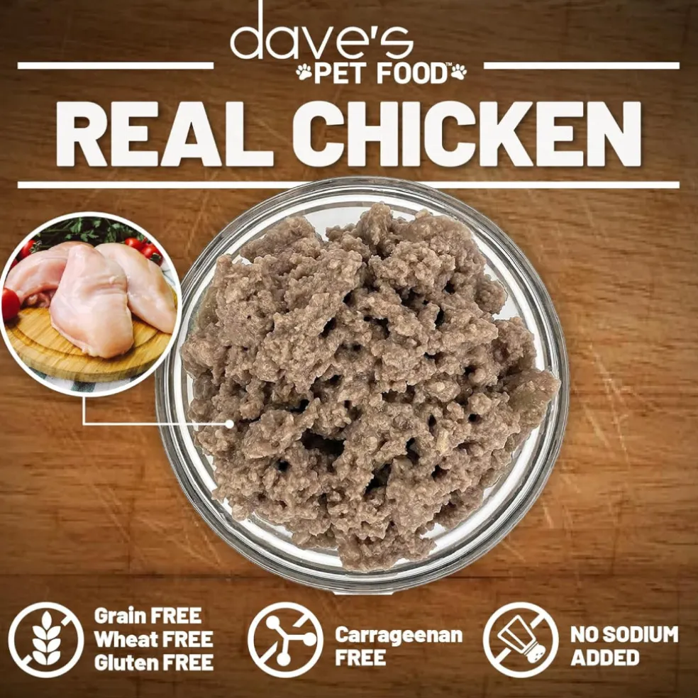 Dave's Pet Food Restricted Diet Sodium Chicken Recipe Wet Dog Food (13.2 oz, case of 12 cans)