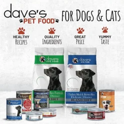 Dave's Pet Food Saucey Pate Chicken & Turkey Recipe Grain-Free Canned Wet Cat Food, 5.5-oz can, case of 24