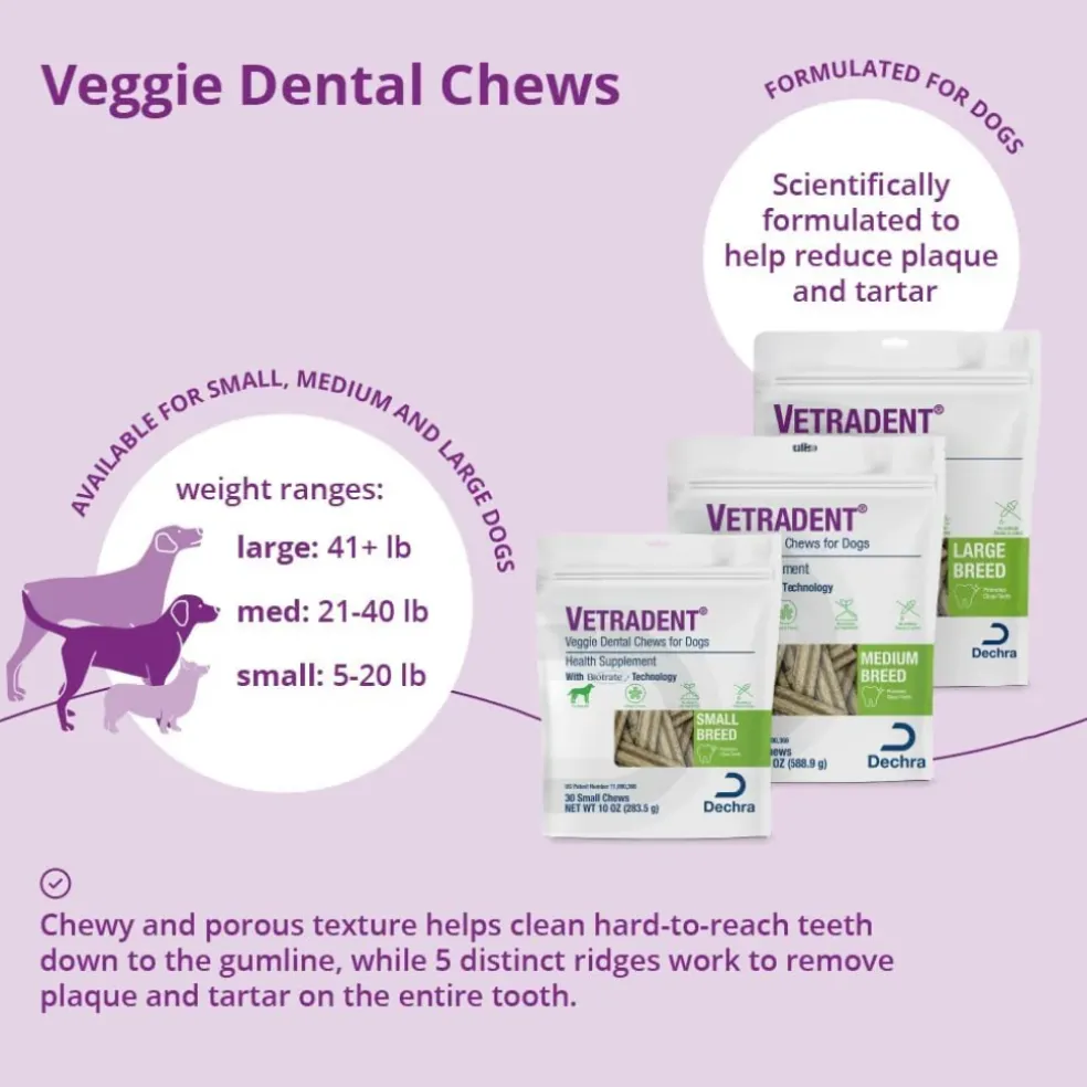 Dechra Vetradent Veggie Dental Chews for Dogs (30 Chews)