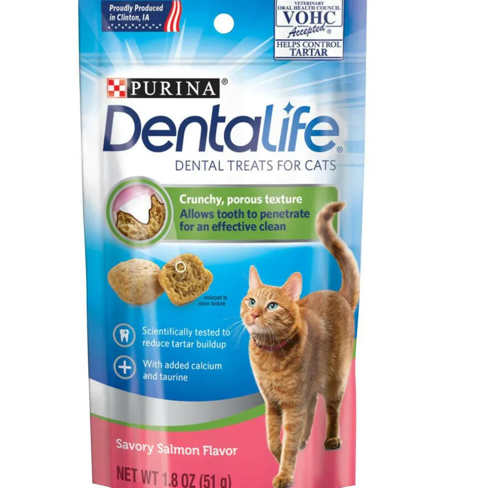 DentaLife Savory Salmon Flavor Dental Cat Treats, 1.8-oz