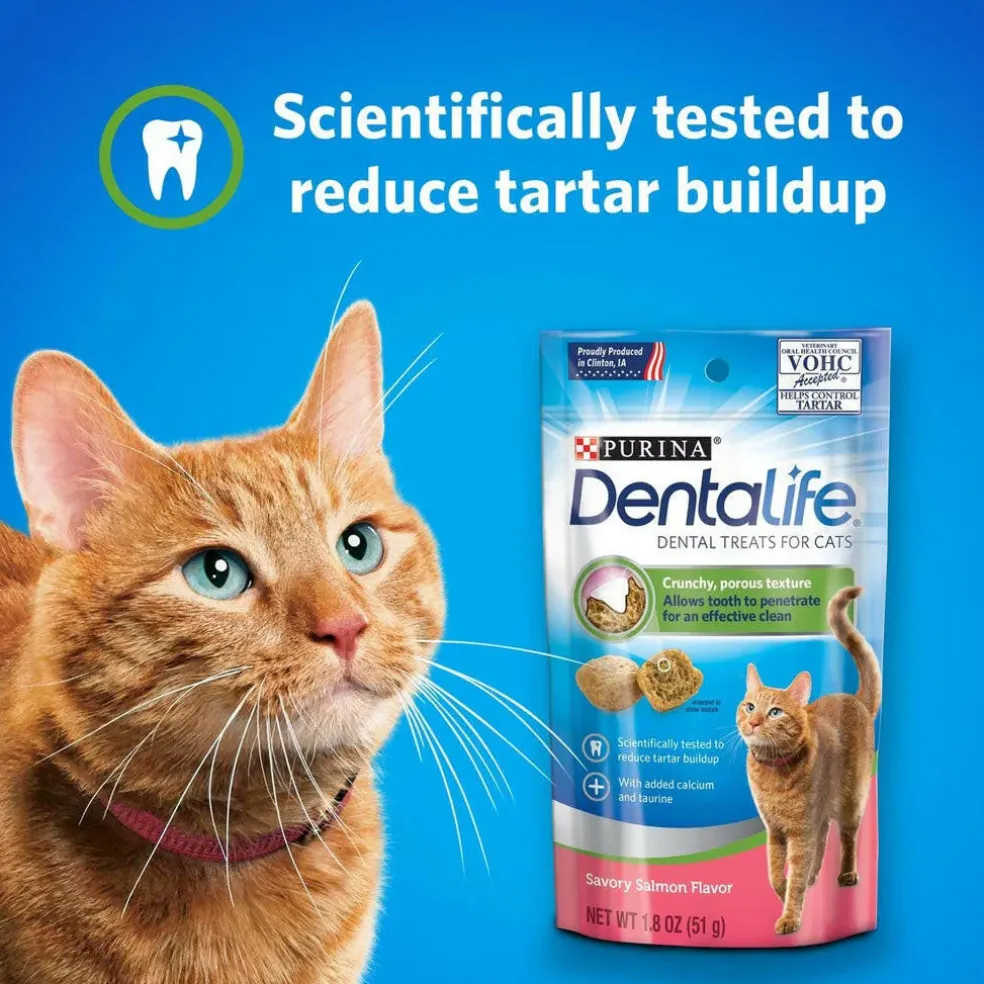 DentaLife Savory Salmon Flavor Dental Cat Treats, 1.8-oz