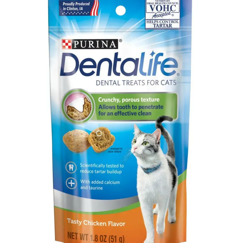 DentaLife Tasty Chicken Flavor Dental Cat Treats, 1.8-oz