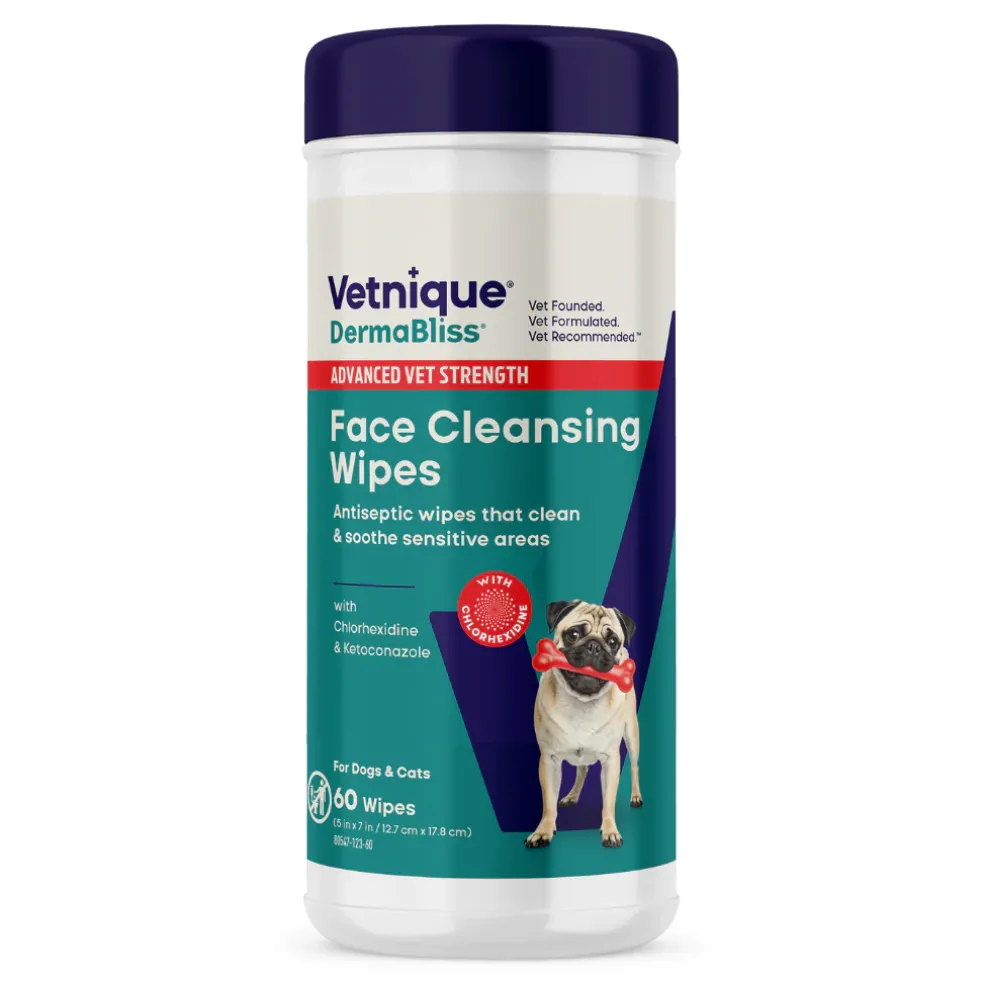 Dermabliss Advanced Vet Strength Face Cleansing Wipes, 60 ct