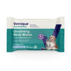 Dermabliss Grooming Wipes for Dogs & Cats (100 Wipes)