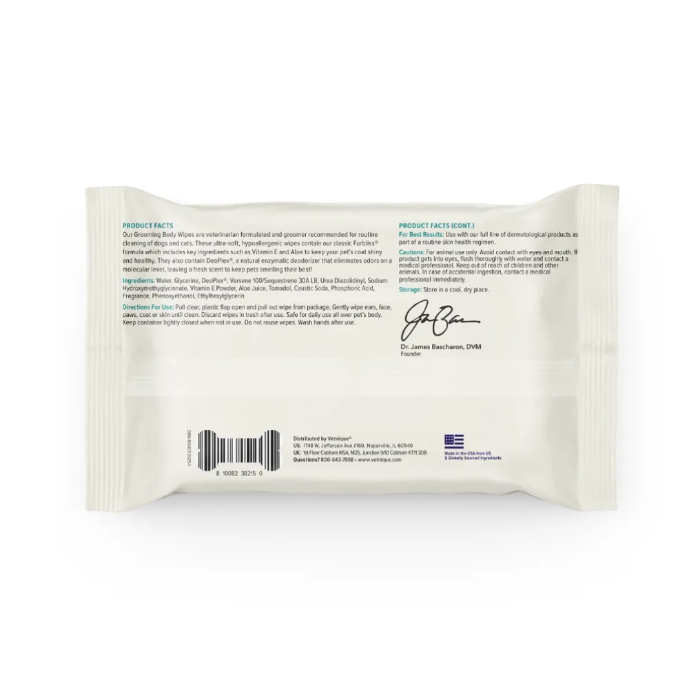 Dermabliss Grooming Wipes for Dogs & Cats (100 Wipes)