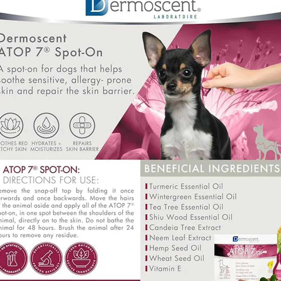 Dermoscent Atop-7 SpotOn for Medium Dogs 22-45 lbs. (4 count)