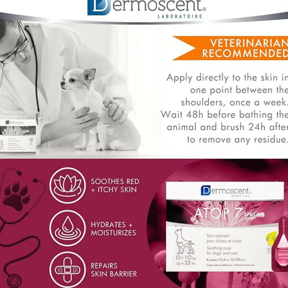 Dermoscent Atop-7 SpotOn for Medium Dogs 22-45 lbs. (4 count)