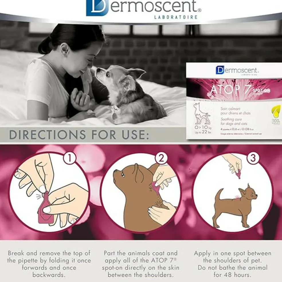 Dermoscent Atop-7 SpotOn for Medium Dogs 22-45 lbs. (4 count)