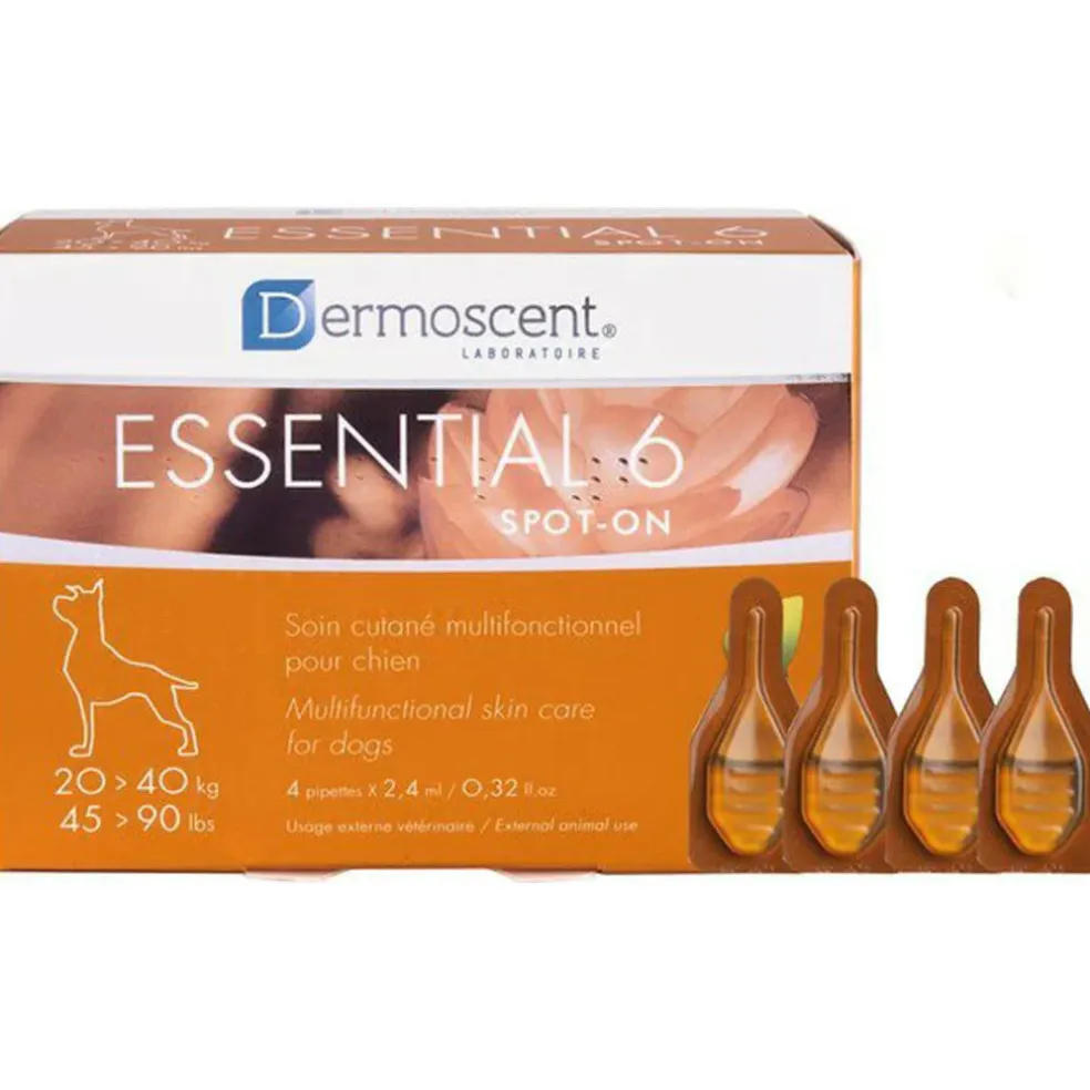 Dermoscent Essential-6 SpotOn Skin Care for Large Dogs 45-90 lbs (4 count)