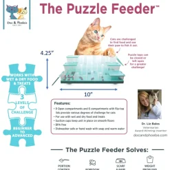 Doc & Phoebe Puzzle Feeder Food and Treat Dispenser For Cats