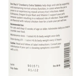 Doc Roy's Cranberry Extra for Dogs & Cats (60 tablets)