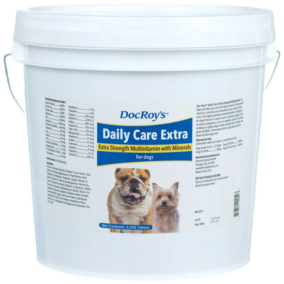 Doc Roy's Daily Care Extra Canine Extra Strength Multivitamin with Minerals for Dogs