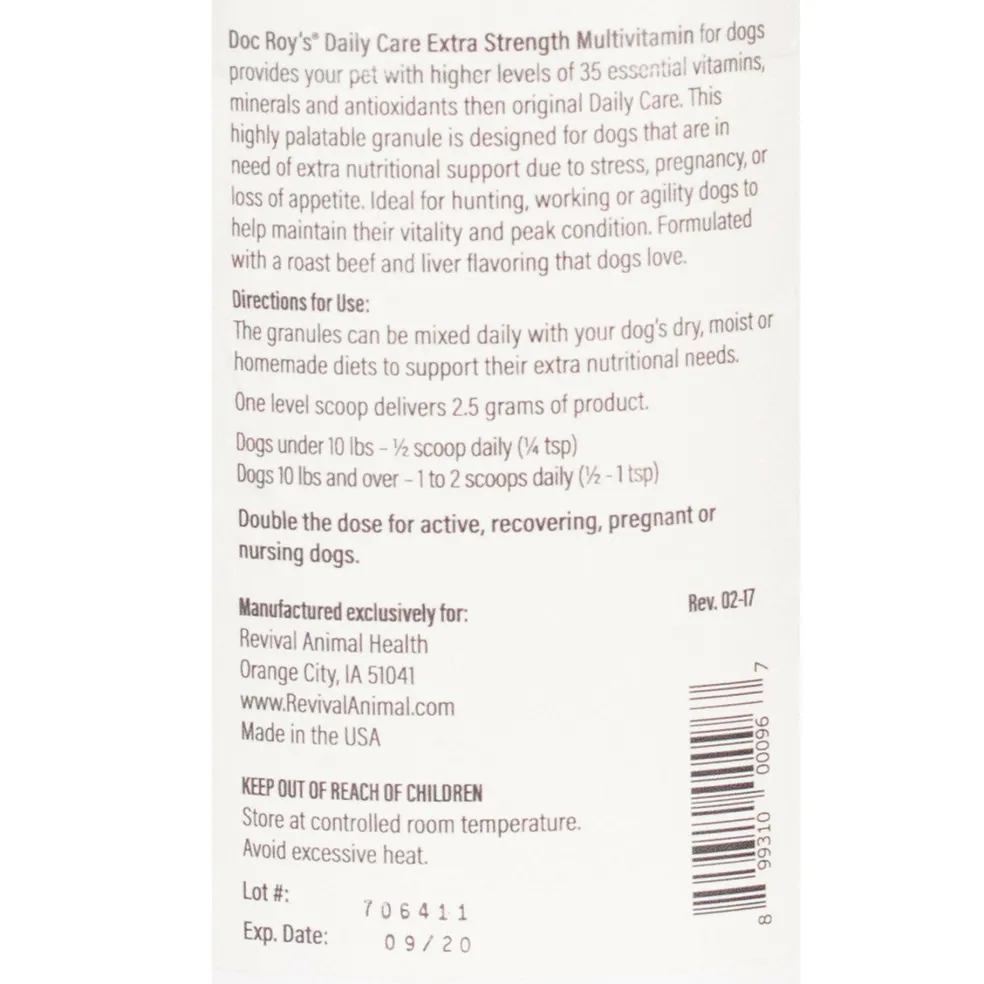 Doc Roy's Daily Care Extra Granules for Dogs