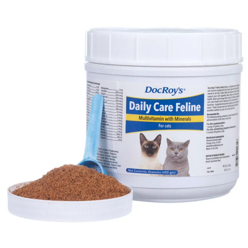 Doc Roy's Daily Care Feline, 650 gm granules