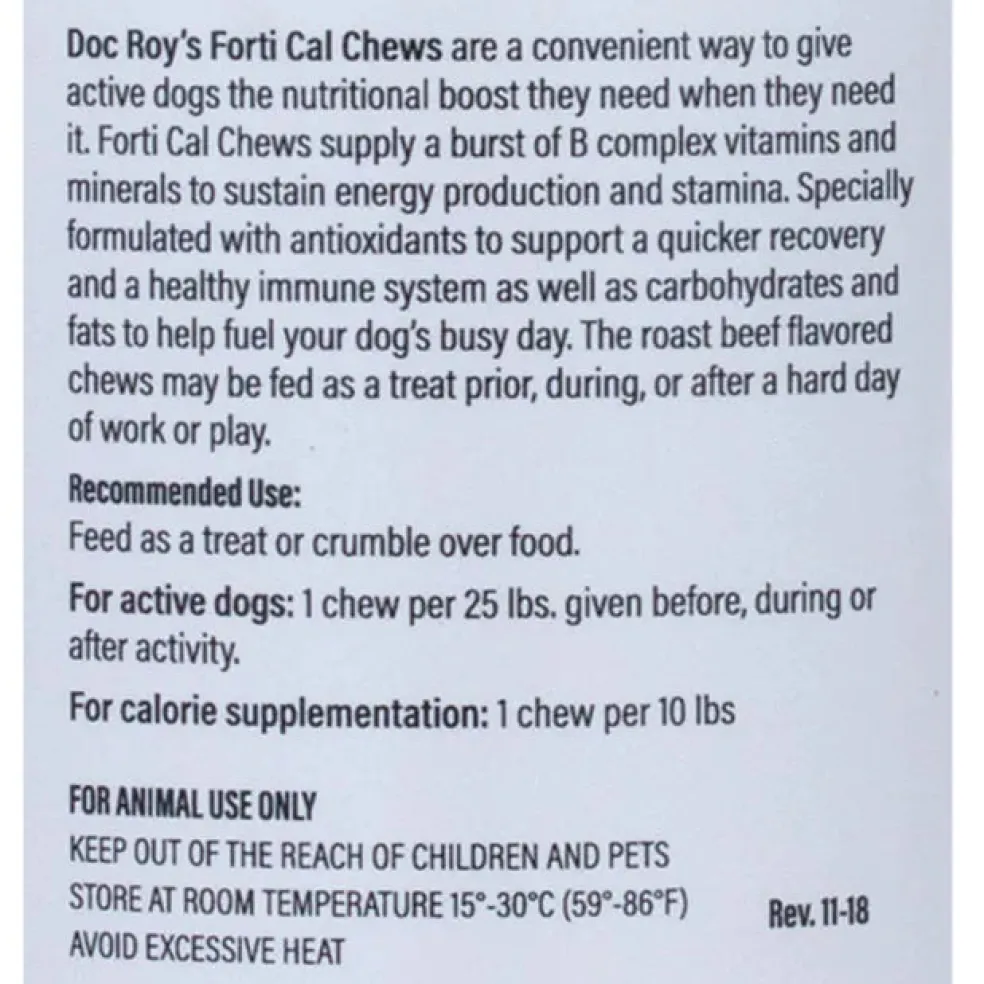 Doc Roys Forti Cal for Dogs, 120 ct Soft Chews