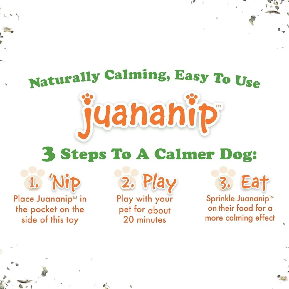 Doggijuana Tuffer Chewer Refillable Juananip Eggs & Bacon Squeaky Dog Plush Toy, 1 count