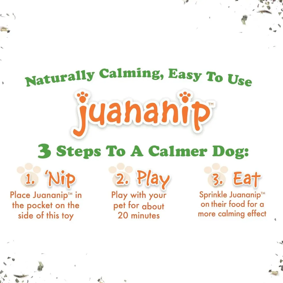 Doggijuana Tuffer Chewer Refillable Juananip Dill Pickle Tough Squeaky Dog Plush Toy, 1 count