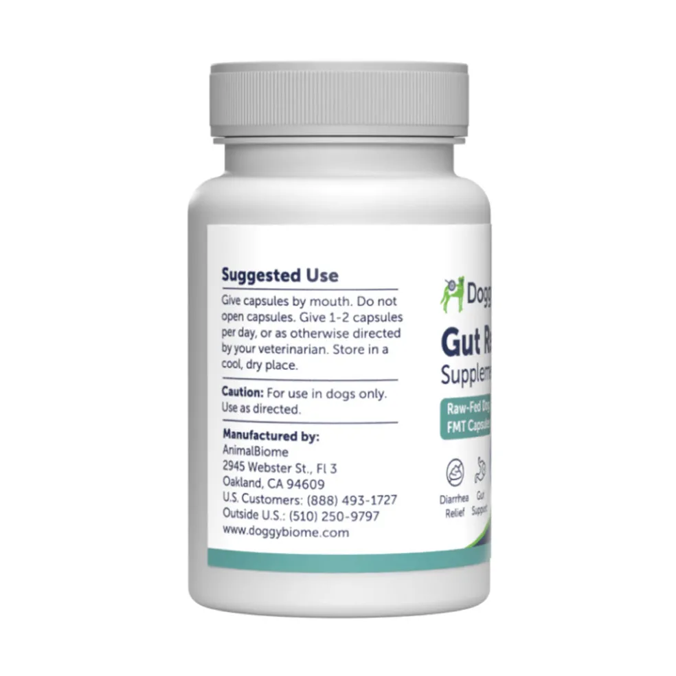 Doggy Biome Gut Restore Supplement Raw-Fed FMT Capsules for Dogs
