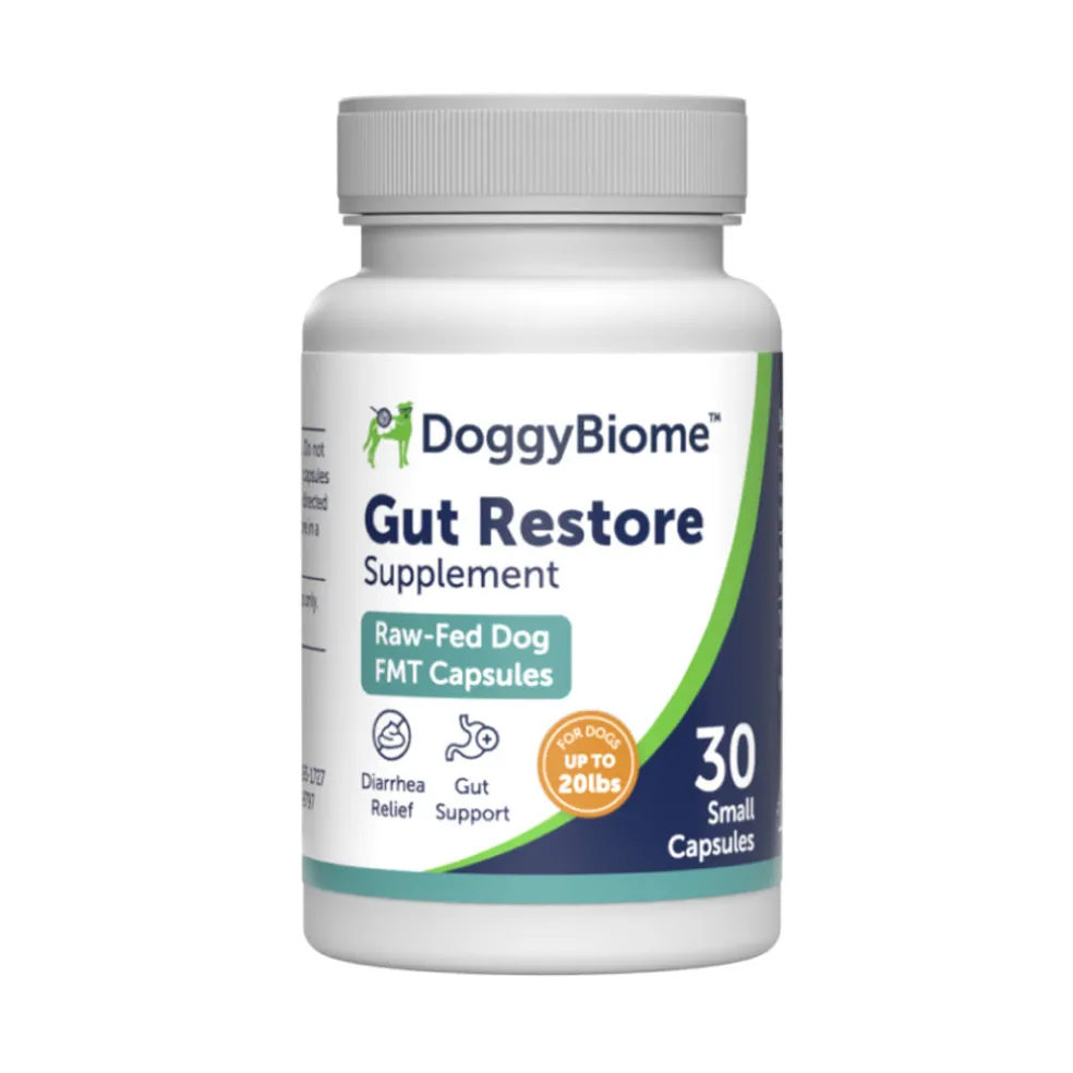 Doggy Biome Gut Restore Supplement Raw-Fed FMT Capsules for Dogs