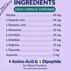 Doggy Naturals Aminodyl Advanced Kidney Support for Dogs & Cats, 120 capsules