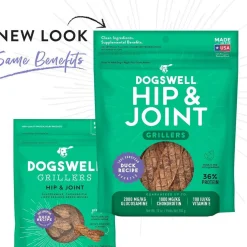 Dogswell Grillers Hip & Joint Duck Recipe Grain-Free Treats for Dogs