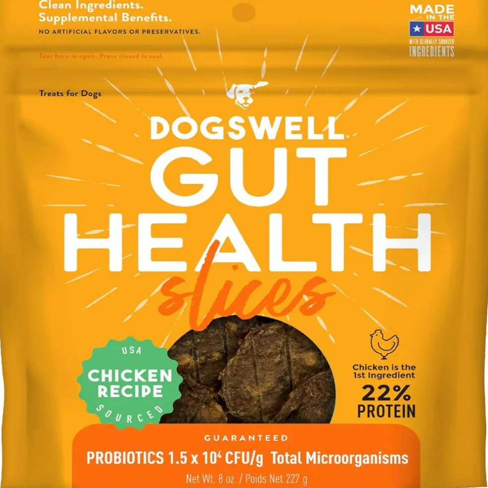 Dogswell Gut Health Chicken Slices Treats for Dogs 8 oz