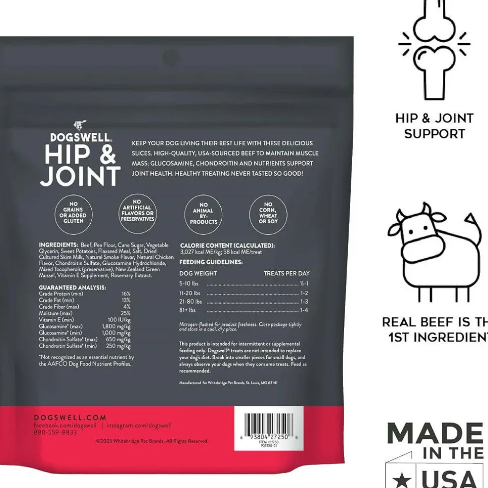 Dogswell Hip & Joint Beef Flavor Slices Treats for Dogs