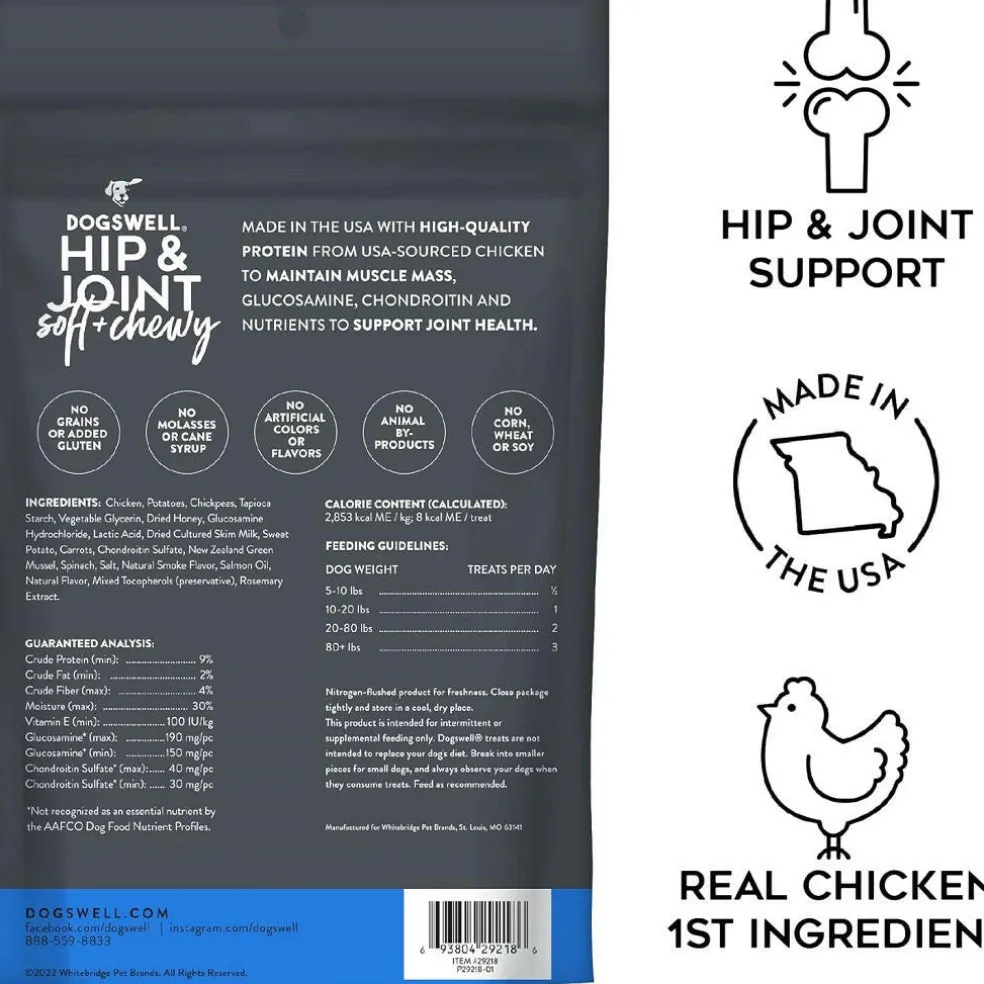Dogswell Hip & Joint Soft & Chewy Chicken Flavored Treats 14 oz