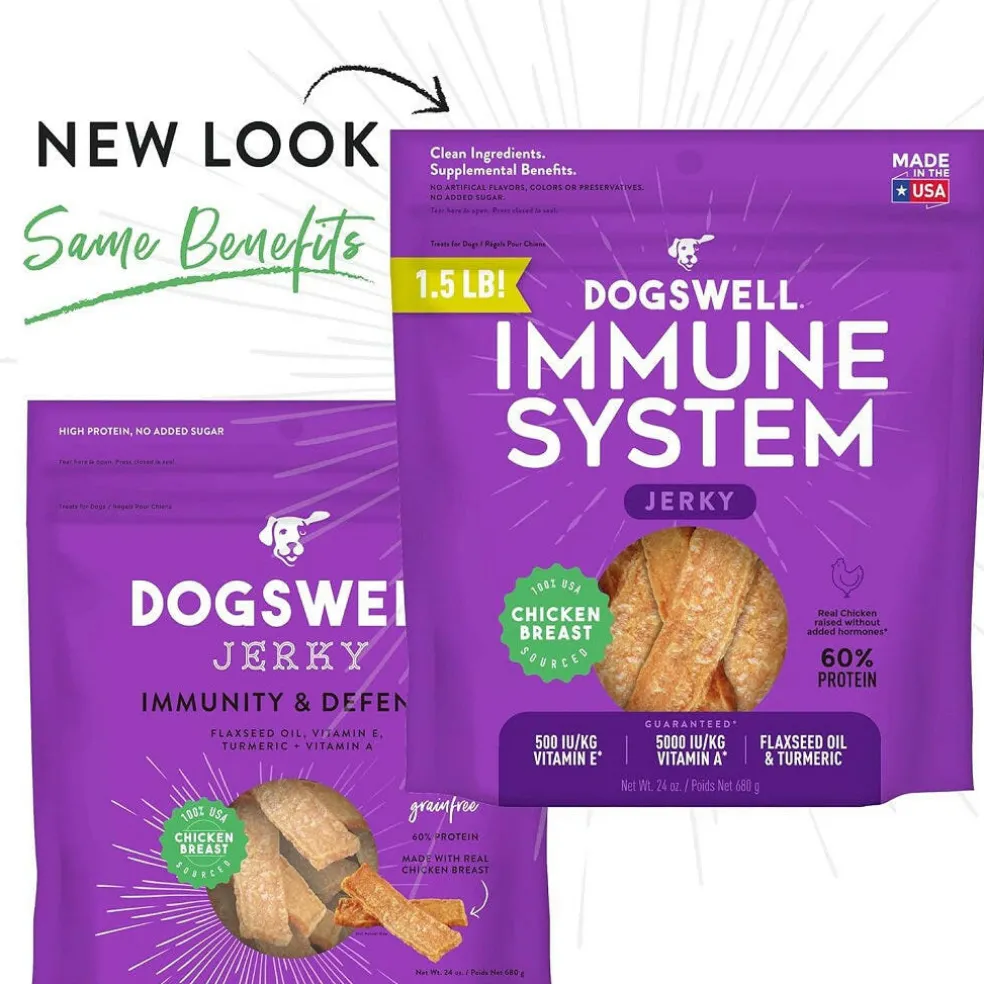 Dogswell Immunity & Defense Jerky Grain-Free Chicken Treats for Dogs 24 oz