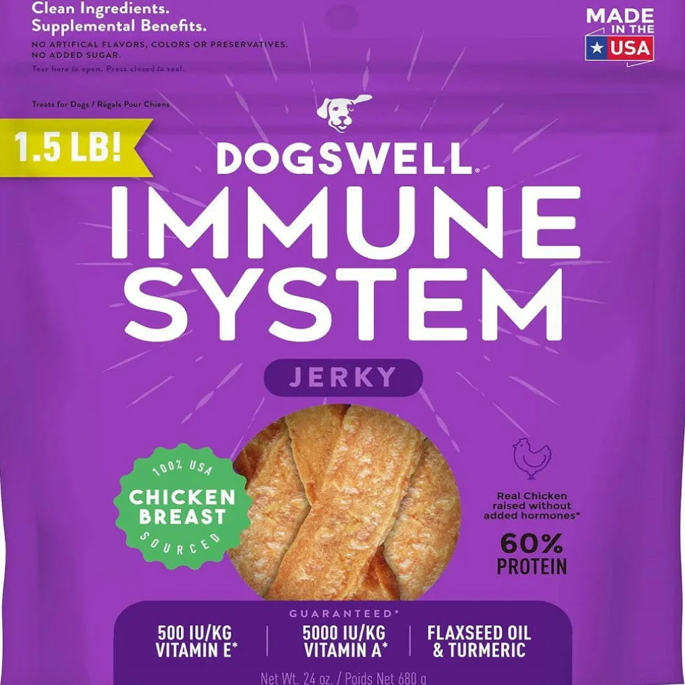 Dogswell Immunity & Defense Jerky Grain-Free Chicken Treats for Dogs 24 oz