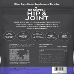 Dogswell Jerky Hip & Joint Beef Recipe Grain-Free Treats for Dogs 10 oz