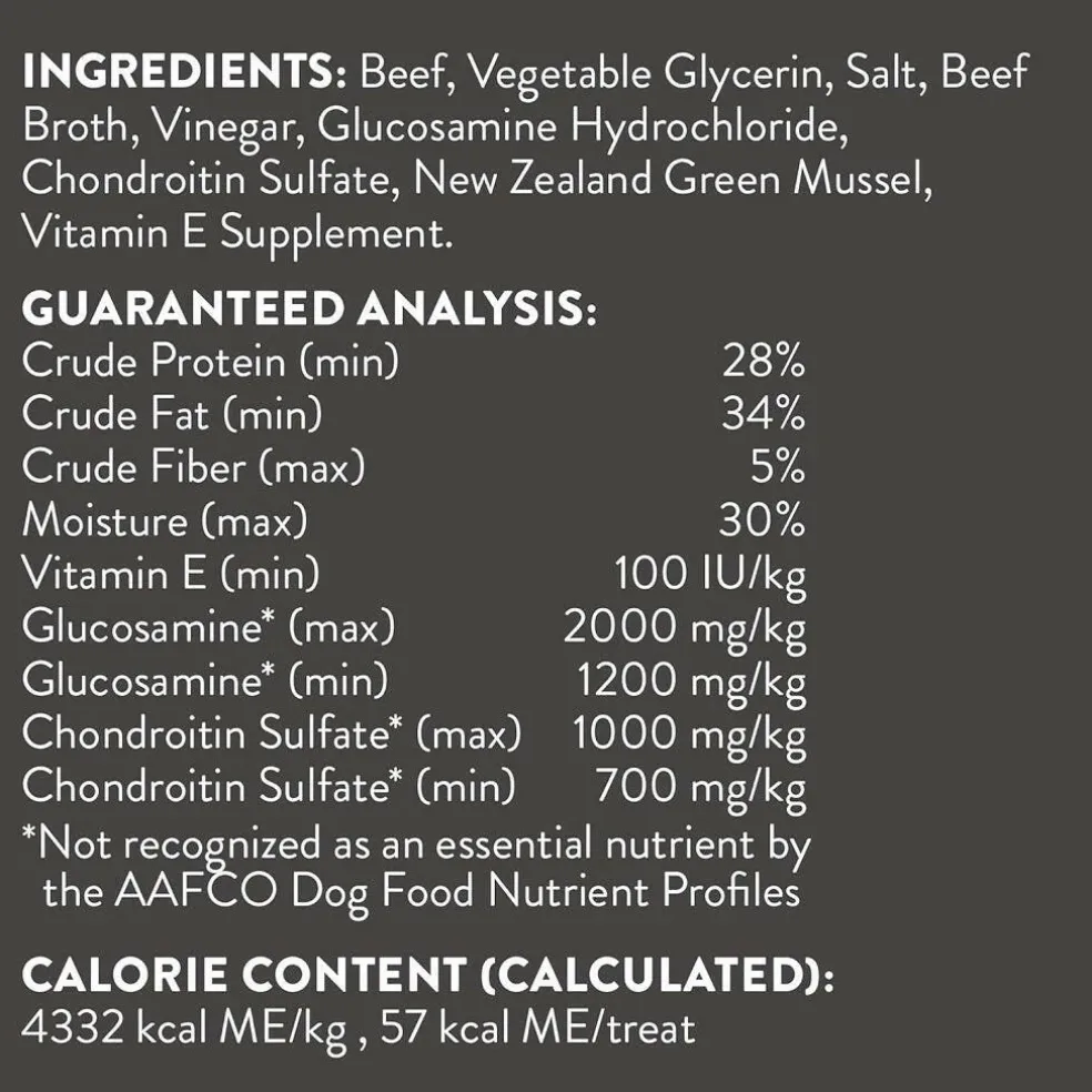 Dogswell Jerky Hip & Joint Beef Recipe Grain-Free Treats for Dogs 10 oz