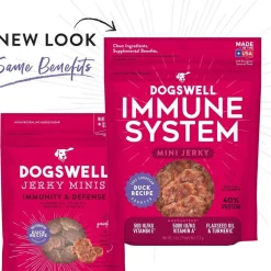 Dogswell Jerky Minis Immunity & Defense Grain-Free Duck Recipe for Dogs 4 oz