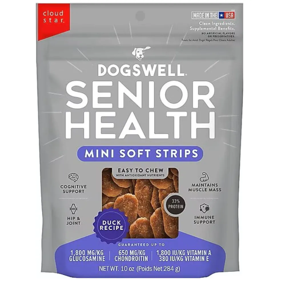 Dogswell Senior Health Mini Soft Strips Duck Recipe Treats For Dogs