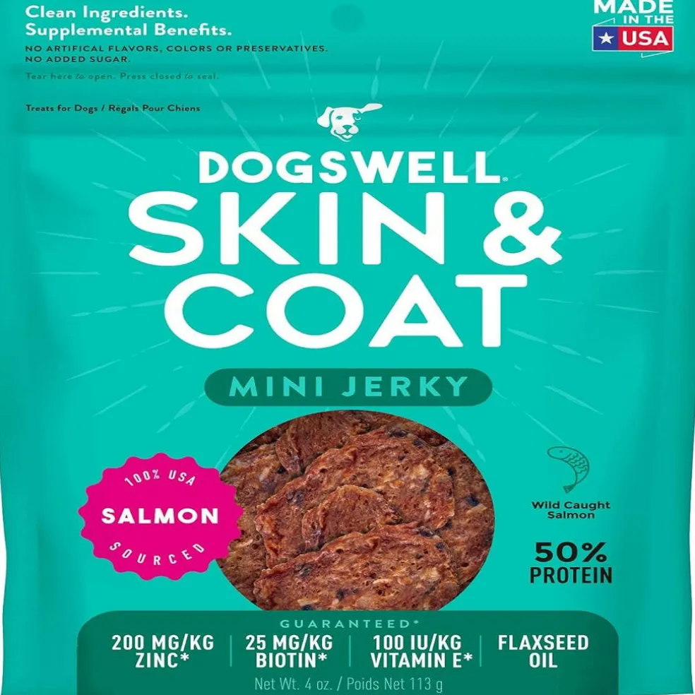 DogswellSkin & Coat Grain-Free Salmon Mini Jerky Bites for Dogs 4 oz
