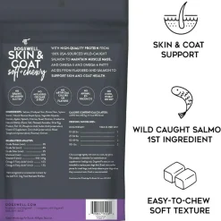 Dogswell Skin & Coat Soft & Chewy Salmon Flavored Treats for Dogs 14 oz