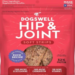 Dogswell Soft Strips Hip & Joint Duck Recipe Grain Free Treats 10 oz