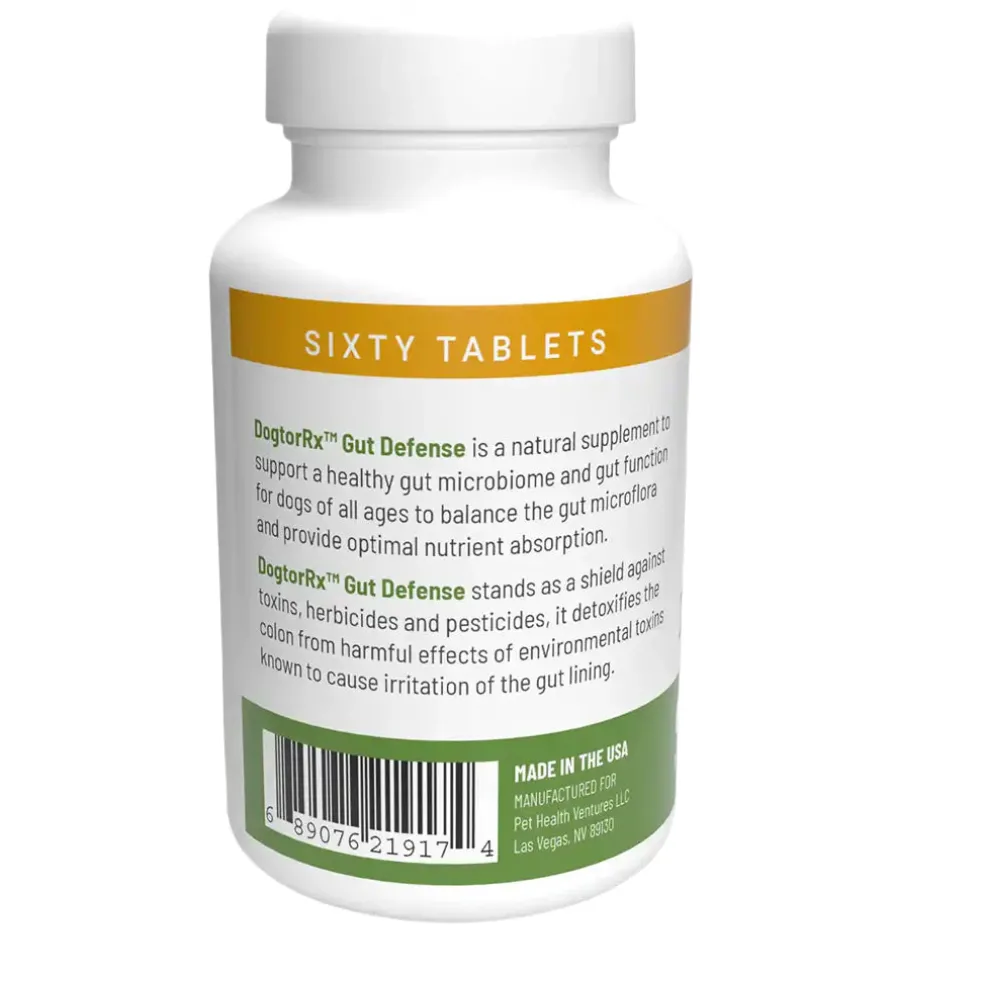 DogtorRx Gut Defense Natural Supplement for Dogs of All Ages, 60 Tablets