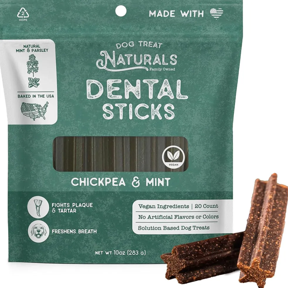 Dog Treat Naturals Dental Sticks Chickpea & Mint Dog Treats (20 count)