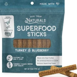 Dog Treat Naturals Superfood Sticks Turkey & Blueberry Dog Treats