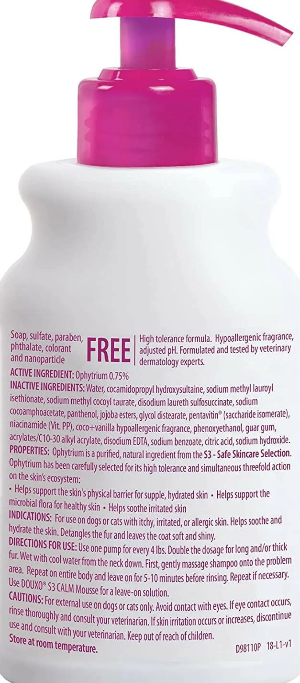 Douxo S3 Calm Soothing Shampoo for Itchy & Irritated Skin