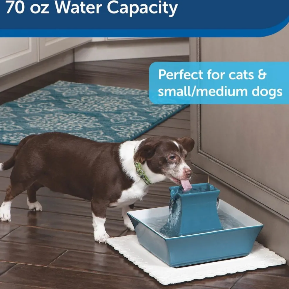 Drinkwell Pagoda Ceramic Pet Water Fountain