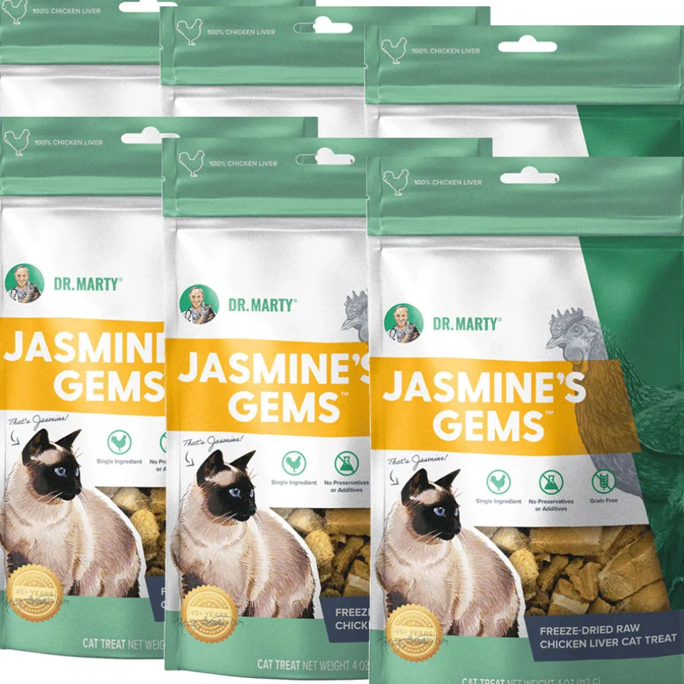 Dr. Marty Jasmine's Gems Freeze-Dried Raw Chicken Liver Cat Treats, 4oz
