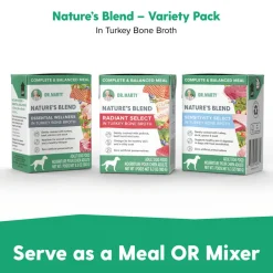 Dr. Marty Nature's Blend Turkey Bone Broth Wet Dog Food Variety Pack, 6.3 oz, Case of 12